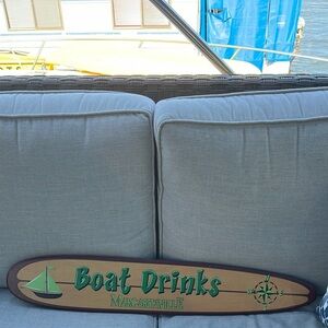 Wooden Wall Sign - “Margaritaville Boat Drink”